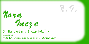 nora incze business card